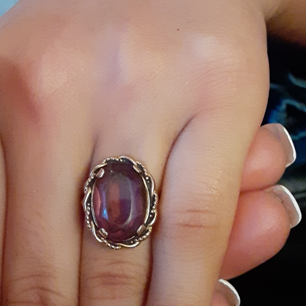 Vintage 10k gold filled amethyst ring
